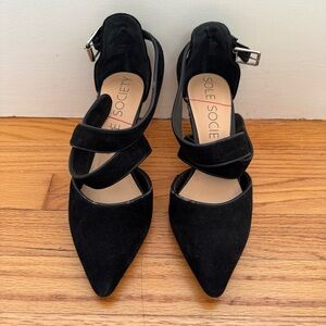 Sole Society Black Strappy Heels